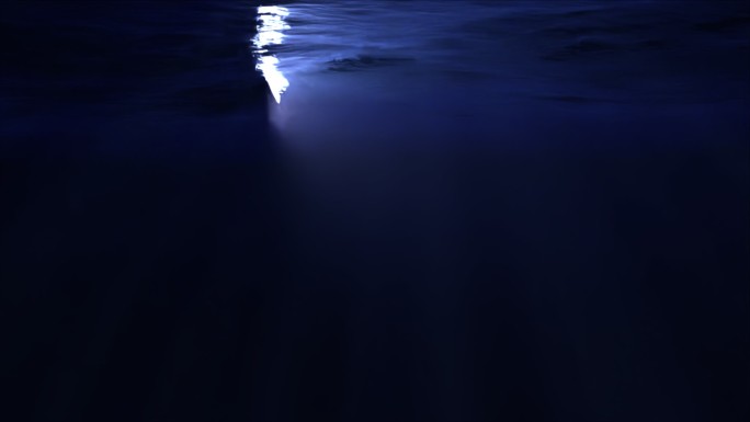 水下光线穿透蓝色的海面 4