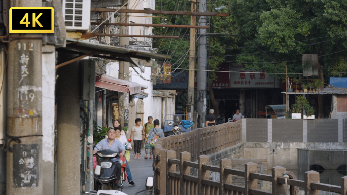 原创古镇人流平淡生活嘈杂街道古镇道路小巷