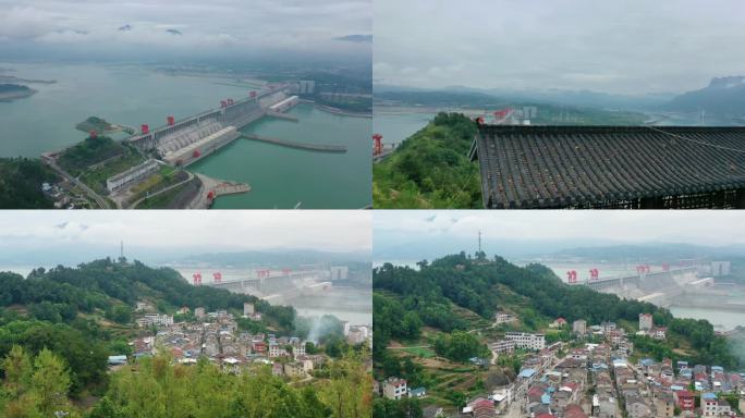 航拍三峡大坝全景