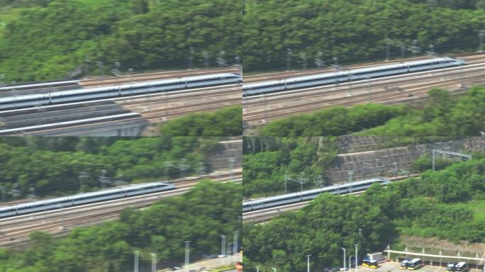 4K正版-航拍高铁列车出站 01