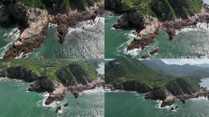 海边悬崖的航拍视频