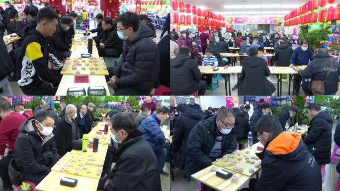 象棋大赛争霸赛老人小孩对弈休闲娱乐