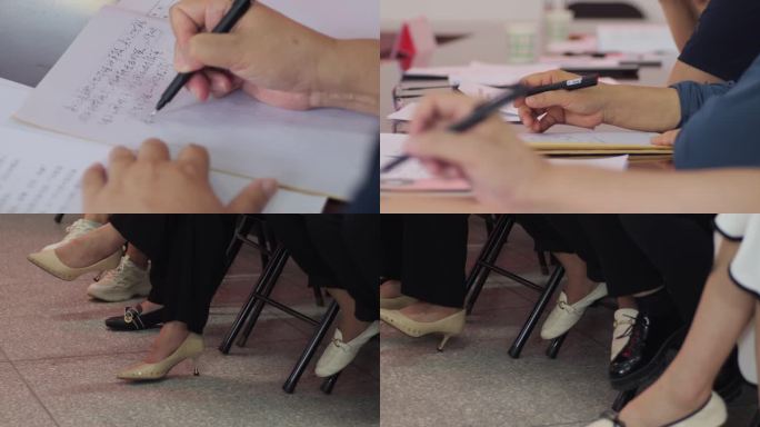 写字的手-游动的脚-手-写字-笔-高跟鞋