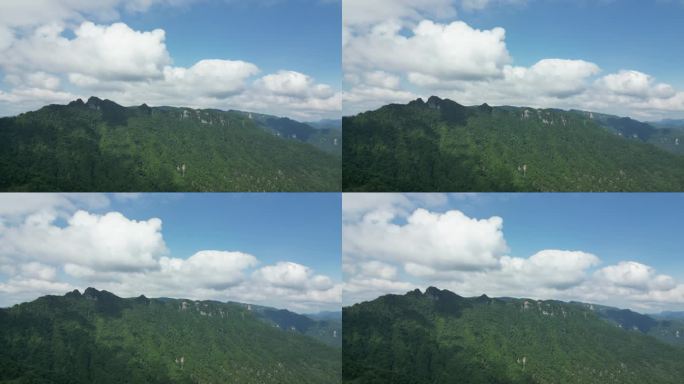 航拍祖国大海河山湖北神农架天燕景区