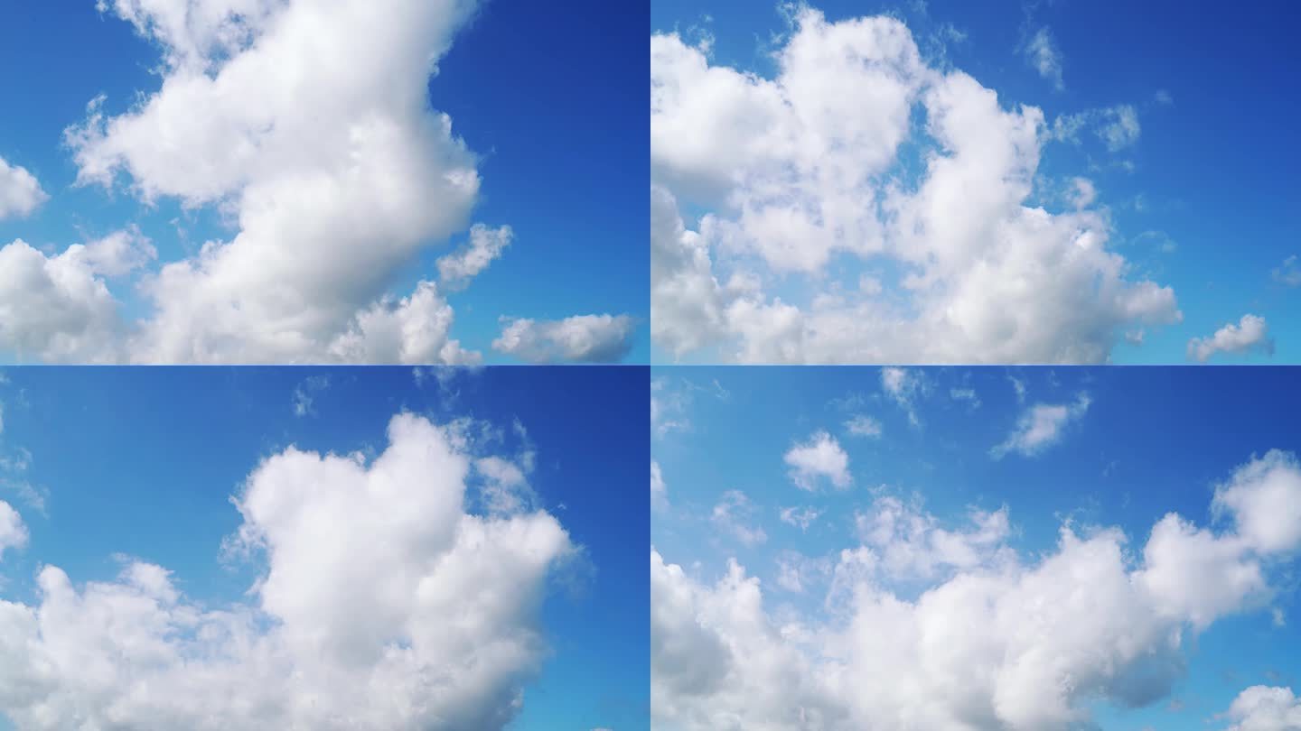 天空白云延时小清新云唯美蓝天晴天云朵飘动