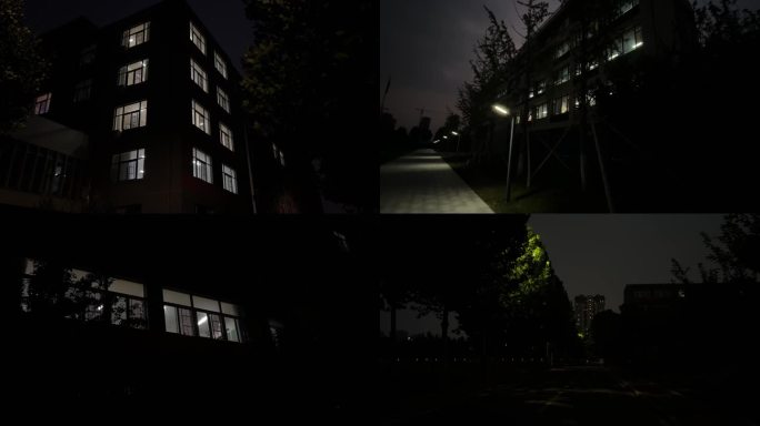 4K-校园夜景