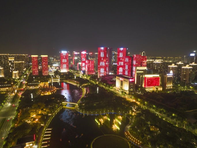 佛山千灯湖夜景延时10