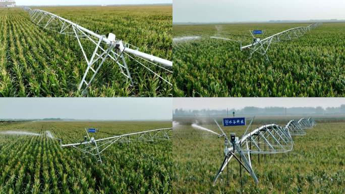 自动节水喷灌设备在高标准农田玉米地喷水