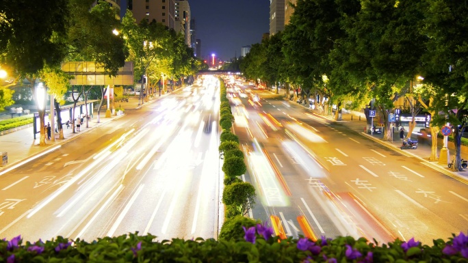 广州东风中路精彩延时城市交通延时城市繁荣
