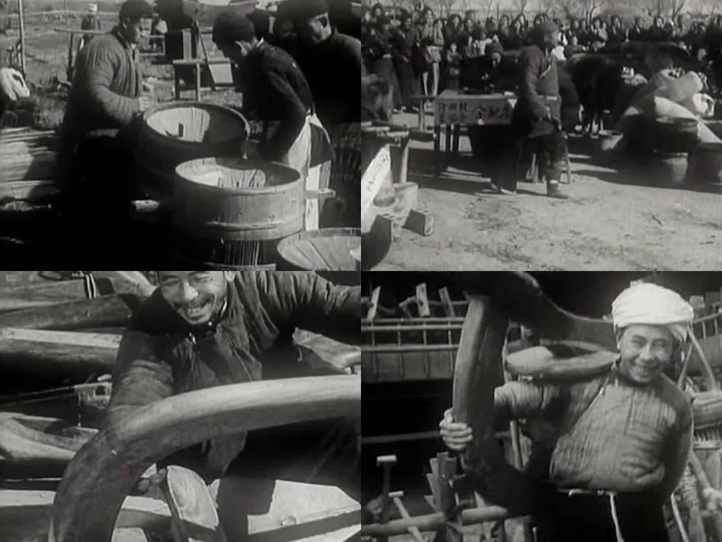50年代的农村分农耕用具影像