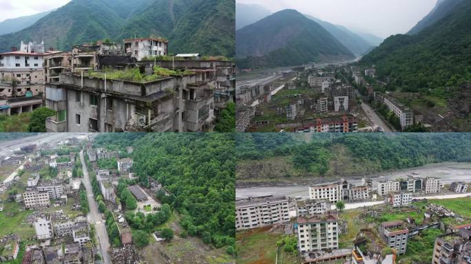 地震遗址航拍