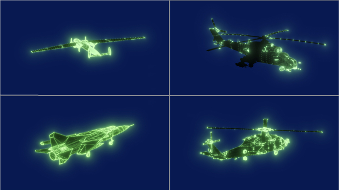 军用飞机科技感信息图带通道动画AE视频