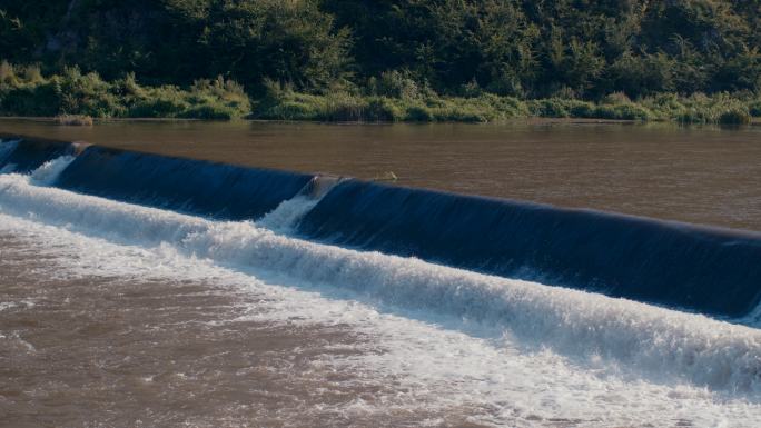 社河 河流 拦河坝 灌溉