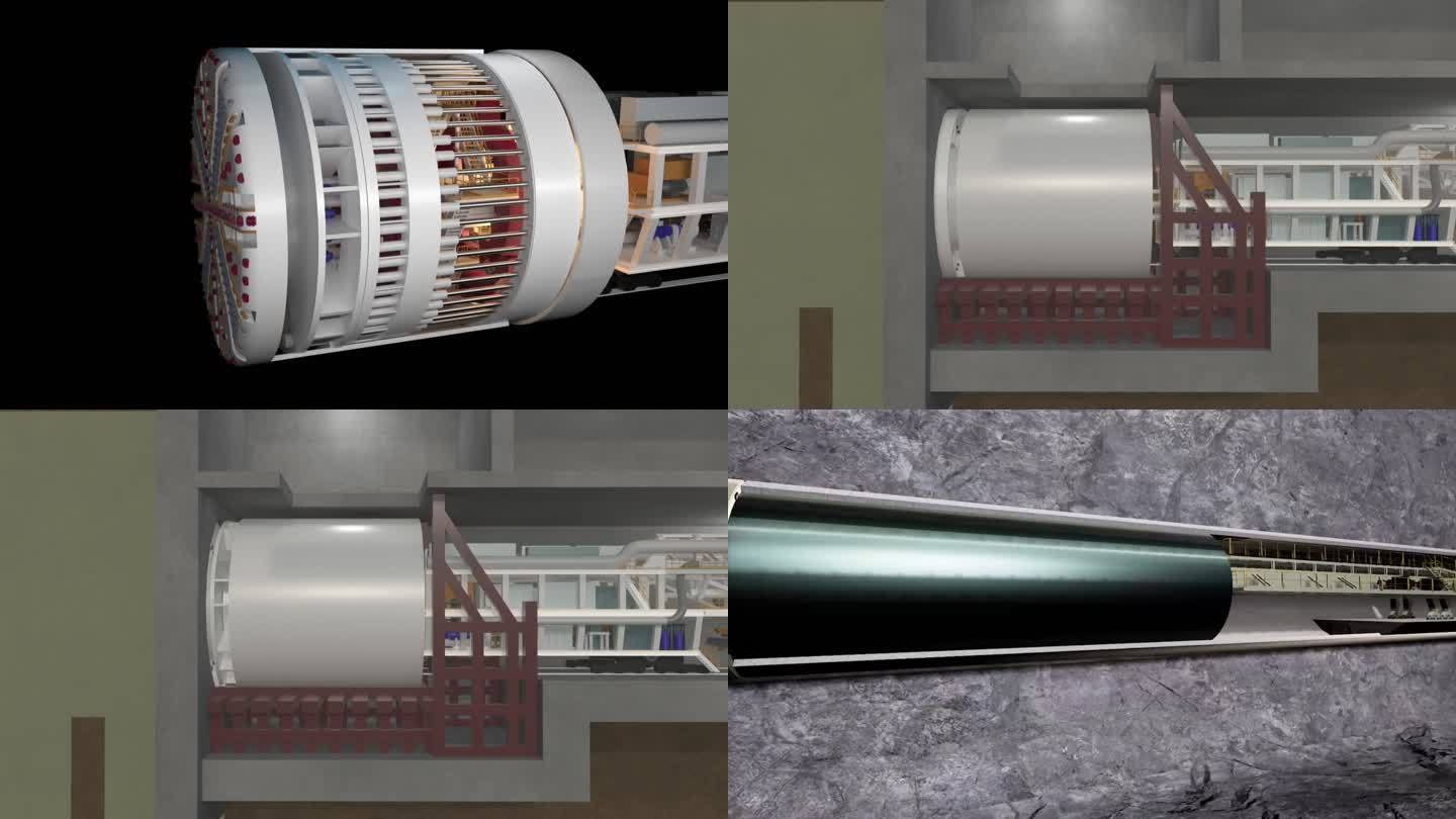 盾构机三维-掘进机
