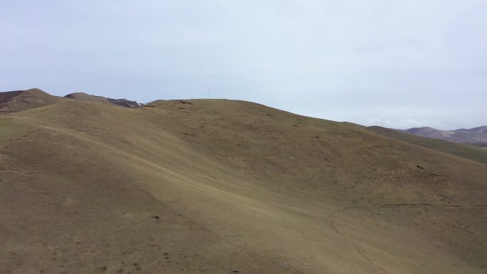 草场牧场高原雪山航拍