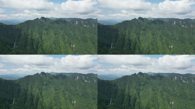 航拍祖国大海河山湖北神农架天燕景区