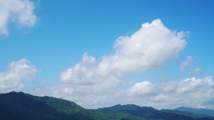 天空山云朵蓝天白云山延时远山风景小清新云