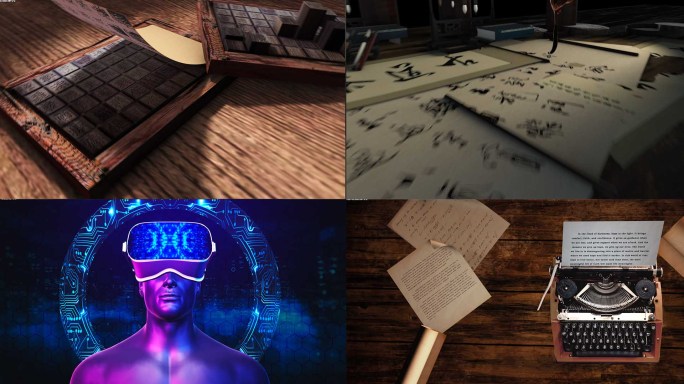 《原创》E3D+图片办公历史穿越三维动画