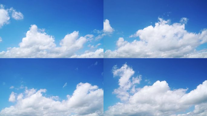 天空白云延时小清新云唯美蓝天晴天云朵飘动