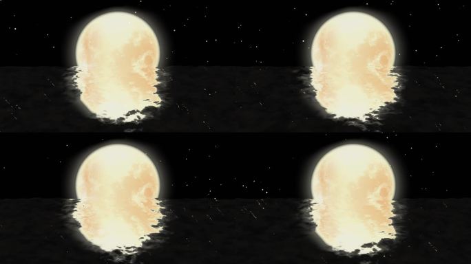 4K水面上的月亮1