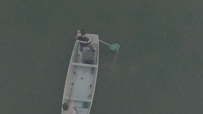 4K渔船航拍空镜