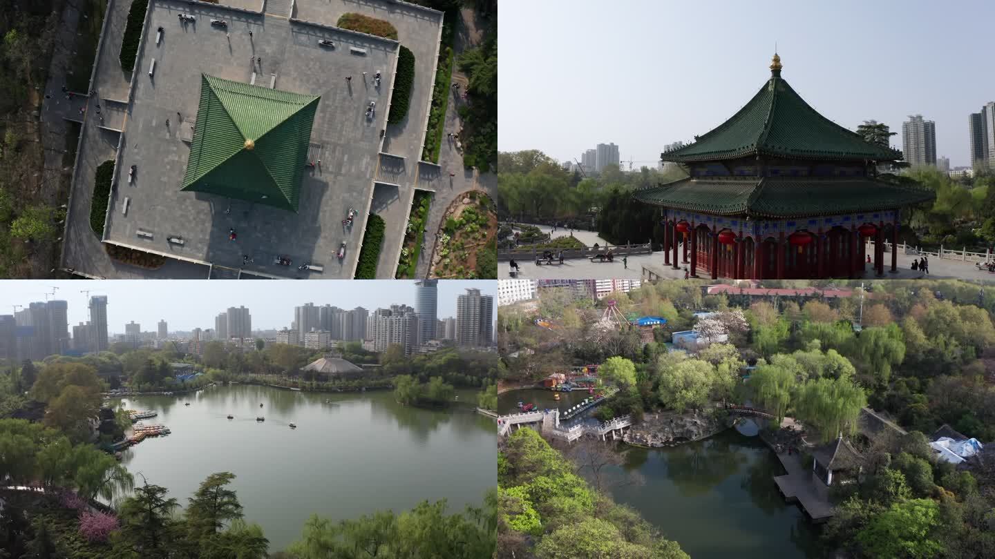 航拍-西安-兴庆宫公园