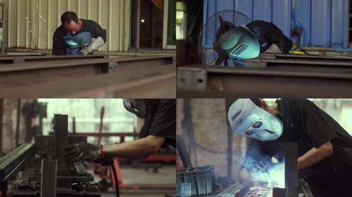 4K电焊焊工工人