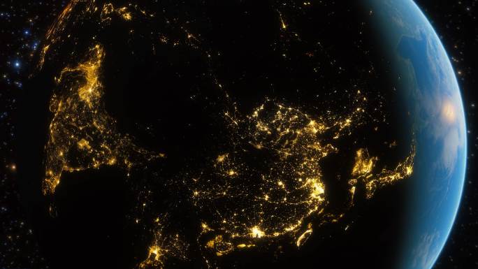 从太空看中国