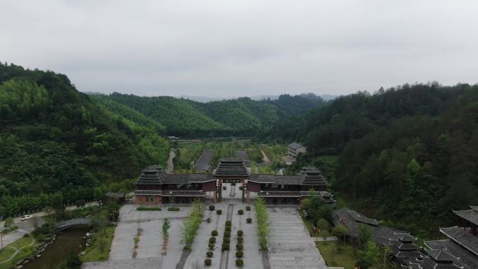 湖南通道少数民族建筑航拍 (3)