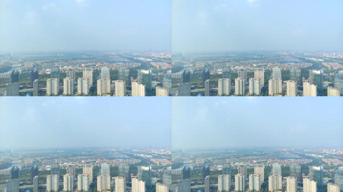 郑州实拍城市车流高空上空4k06