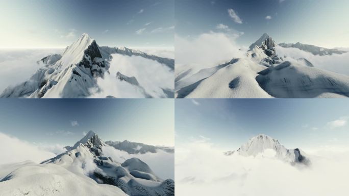 雪山冰山多镜头组合素材
