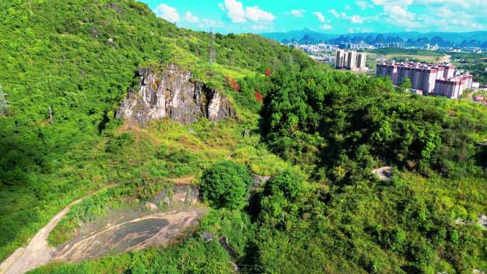 广西贺州西湾老电厂宿舍区建筑航拍