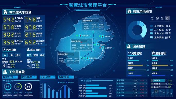 科技地图可视化界面