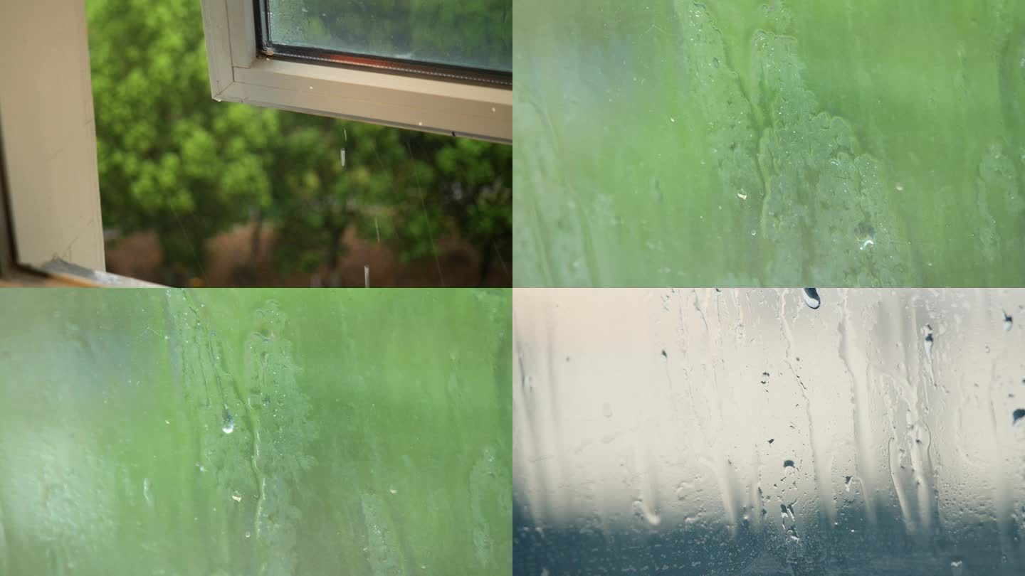 下雨窗户水珠
