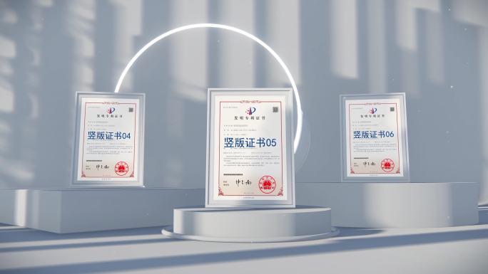 证书4K简洁企业专业荣誉证书展示