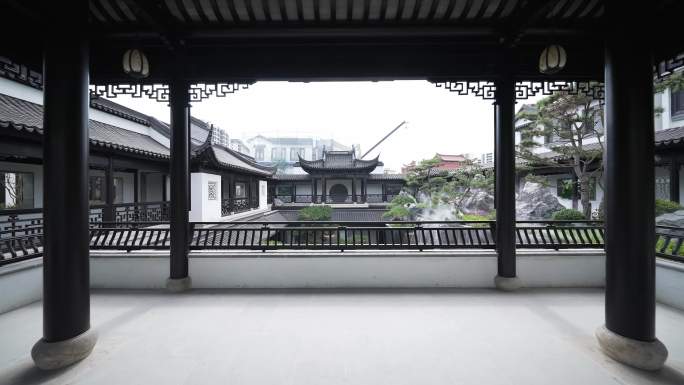 中式合院江南园林别墅