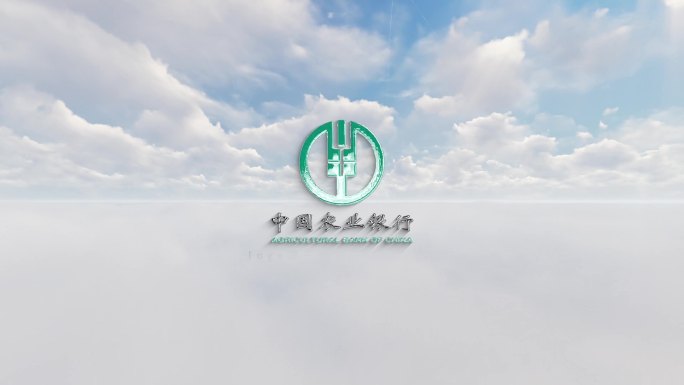 logo特效片头展示企业宣传蓝天白云延时