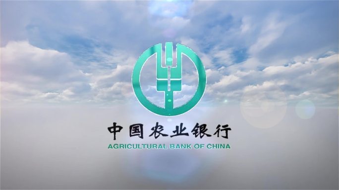 飞翔logo展示企业宣传蓝天白云无插件