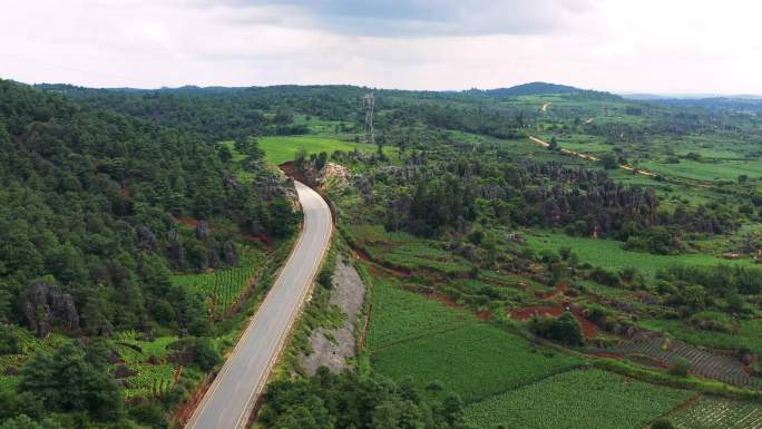 石林公路航拍