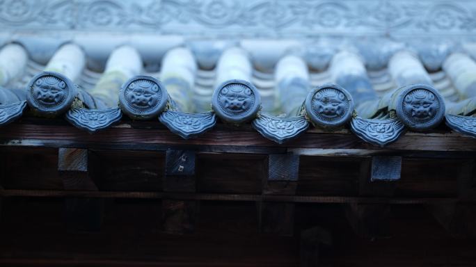 中式古典园林 古典建筑群 檐角兽 檐脊兽