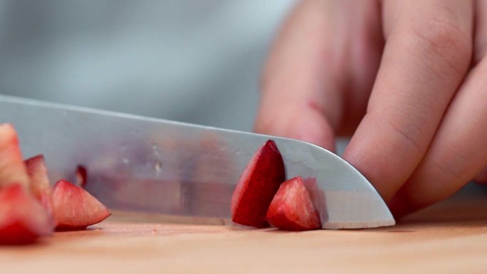 樱桃 切丁 厨房 水果 水果刀