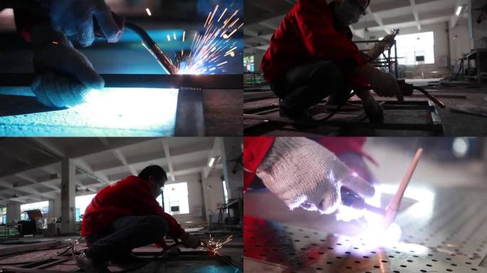 工厂作业电焊打磨氧焊