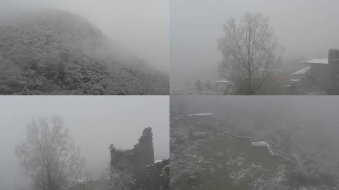 理县孟屯河谷雾凇雪景