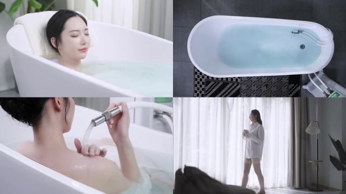 泡浴广告 泡泡浴 皮肤 浴缸 美女 泡浴