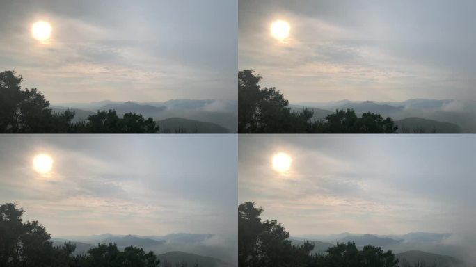 海南-三亚-森林公园-远景-群山云雾