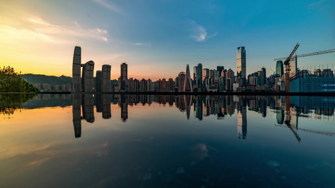 【4k原创】重庆天空之境城市建筑群素材