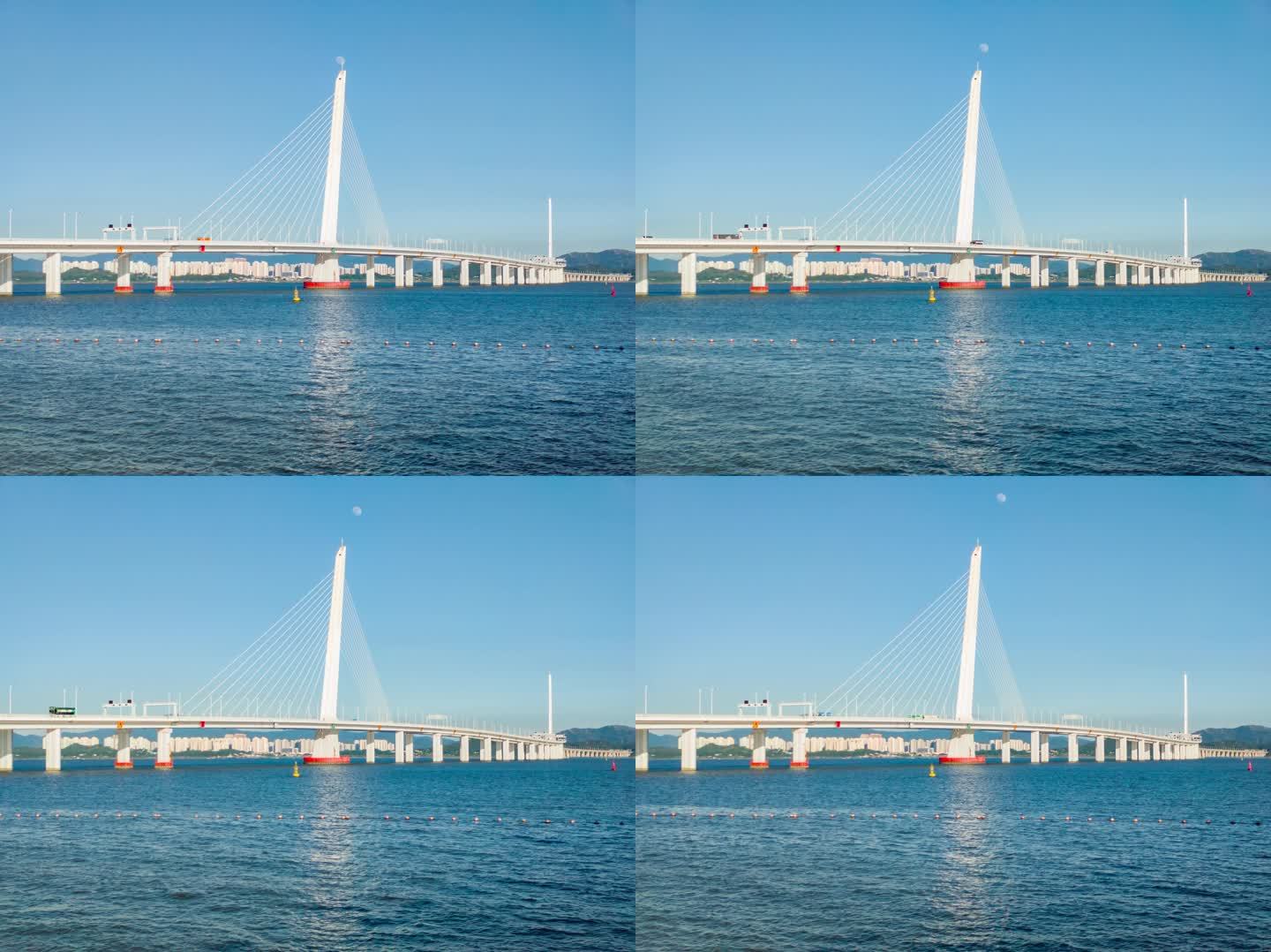 深圳湾公路大桥顶月20220711
