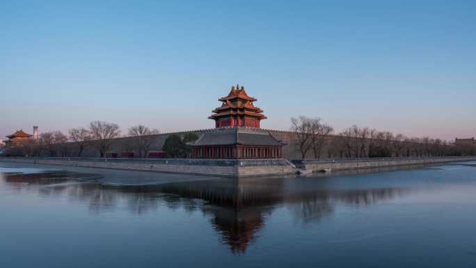 北京故宫角楼亮灯
