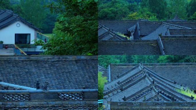 中式古典园林 古典建筑群 檐角兽 檐脊兽