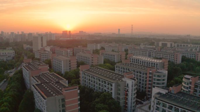 杭州下沙大学城校园宿舍航拍4